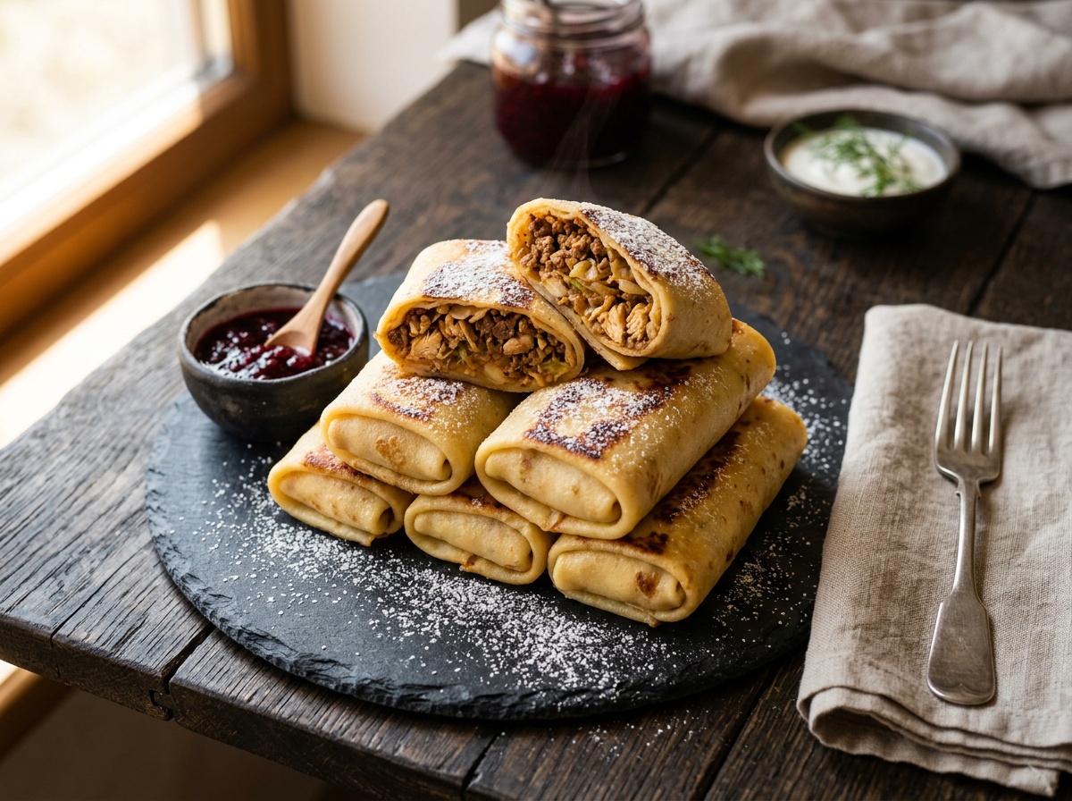 Блинчики аля шаурма с мясом 6 шт.